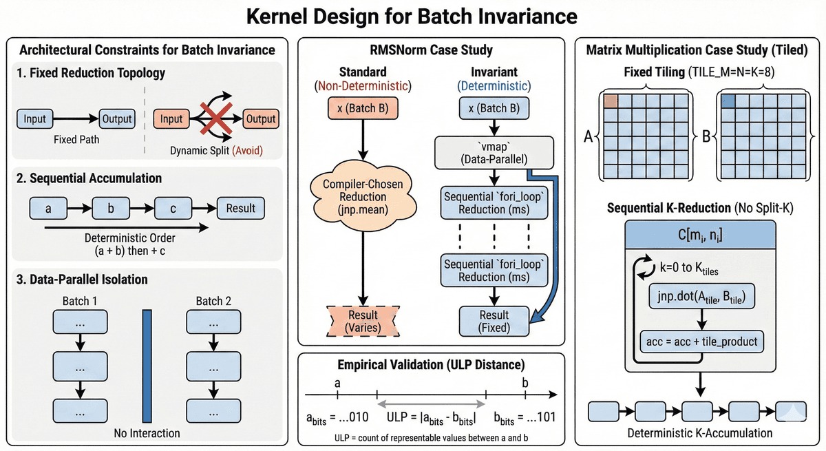 Kernel design for batch invariance
